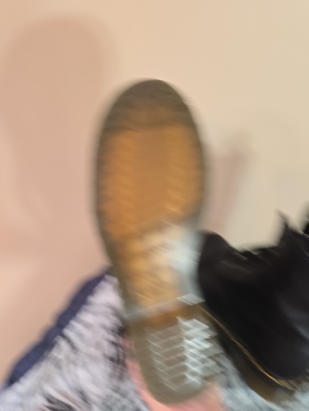 Dr. Martens Black Leather Lace-Up Combat Boots with Yellow Stitching - Picture 8 of 14
